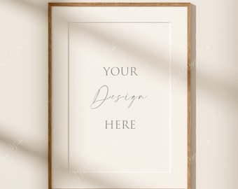Wood Frame Mockup,Minimalist Vertical Frame Mockup,Close up Frame Mockup,Poster Mockup