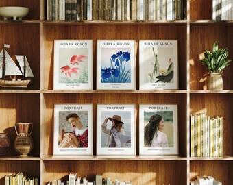 Gallery Frame Set Mockups,6 Frames Boho Wood Frame Mockup 3x4 Vertical Frame Mockup in Home Interior,Print Poster Mockup,Art Print Mockup