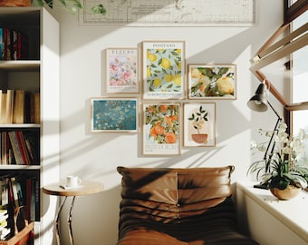 Gallery Frame Set Mockups,6 Frames Wall Art Mockup 5x7 Ratio Frame