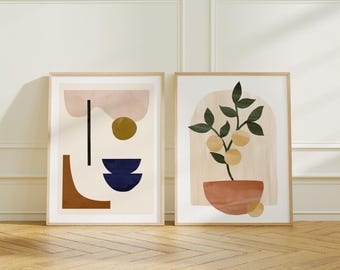 Conjunto de 2 Mockups de Moldura de Madeira Minimalista em Interior de Casa, Mockup de Moldura de Imagem 3x4, Mockup de Pôster Impresso, Mockup de Arte de Parede, Objeto Inteligente PSD JPG