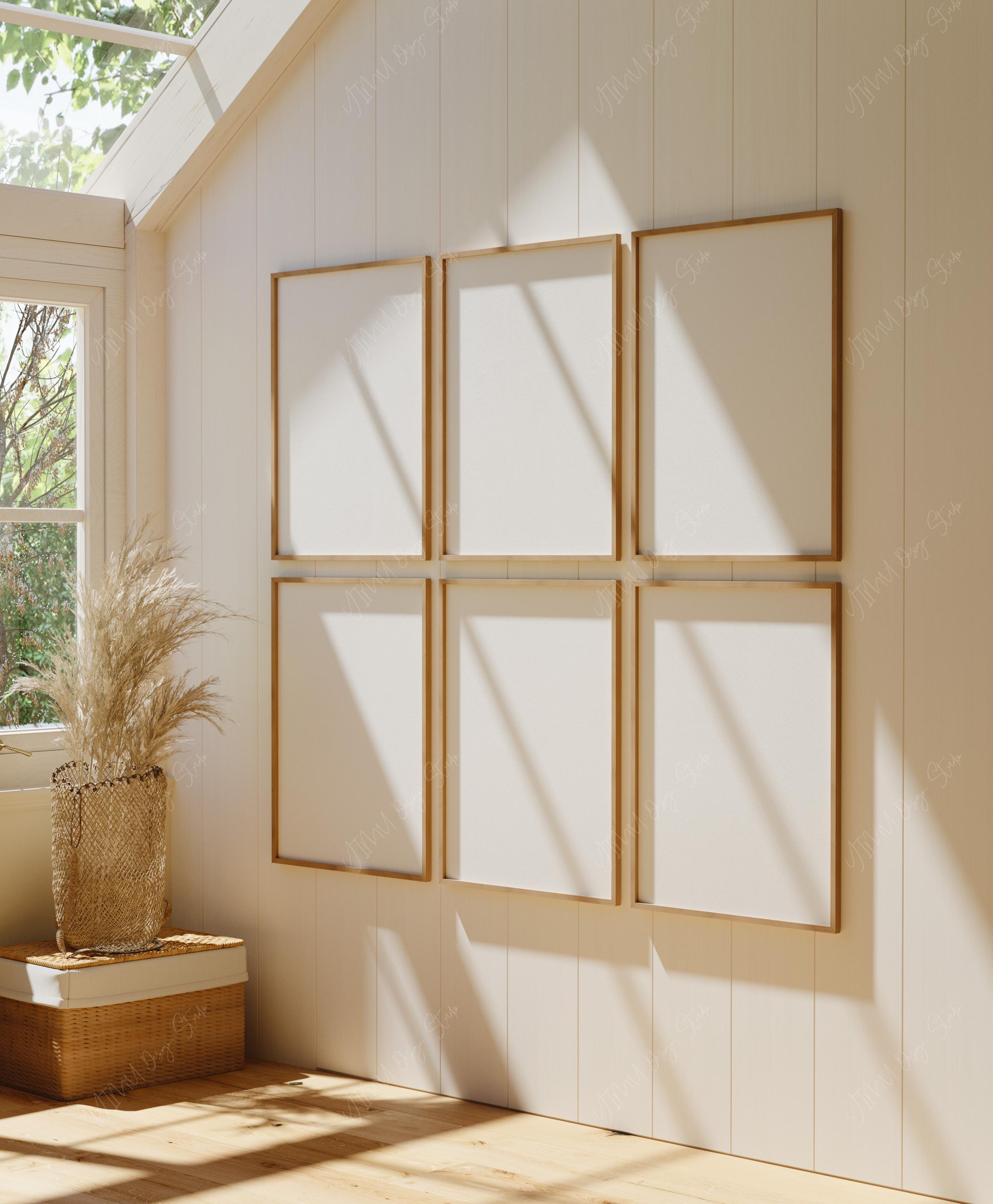 Set of 6 Wood Frame Mockup,3x4 Ratio Frame Mock-up,multiple Frames