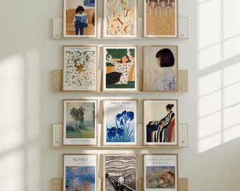 Gallery Wall Frame Mockup, 3x4 Wood Frame (PSD)
