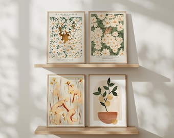 Gallery Wall Frame Mockup,4 Frames Boho Wood Frame Mockup,DIN A Frame Mock-Up,Print Poster Mockup,Interior Art Mockup Psd Photopea