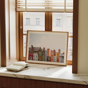 Horizontal Wood Frame Mockup in Living Room,4x3Thin Frame,Boho Frame Mock-Up in Home Interior,Art Print Mockup,Realistic Mockup,Smart Object