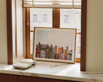 Horizontal Wood Frame Mockup in Living Room,4x3Thin Frame,Boho Frame Mock-Up in Home Interior,Art Print Mockup,Realistic Mockup,Smart Object