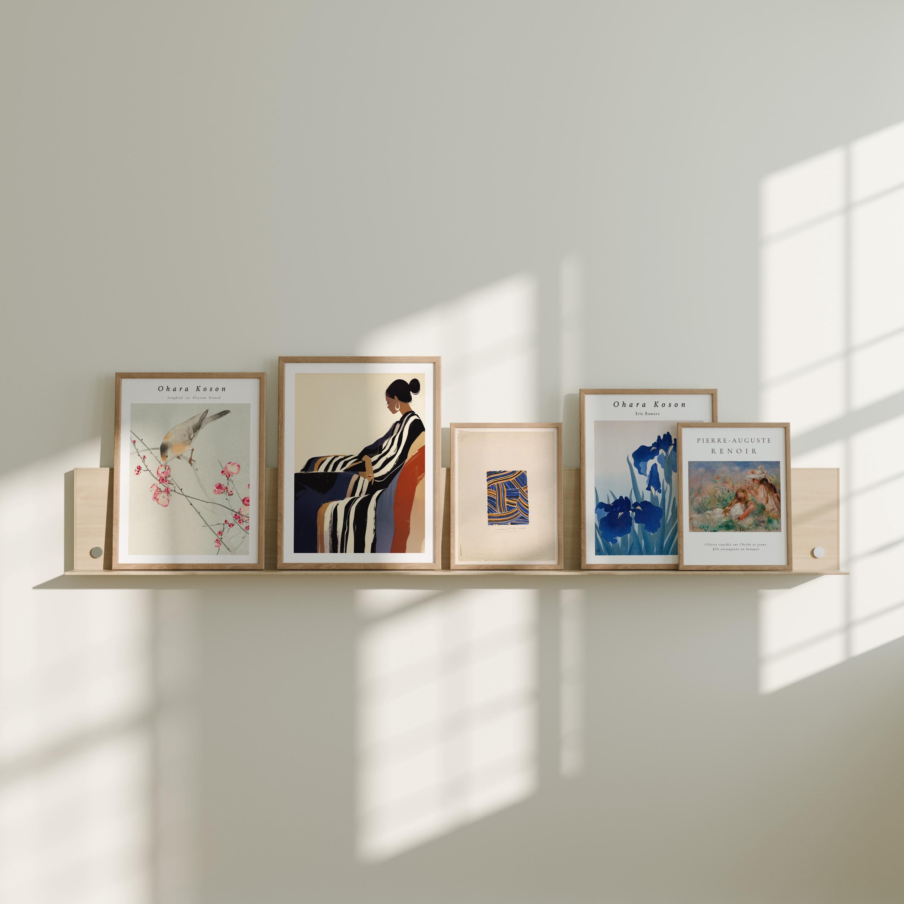Set of 5 Wood Frame Mockup,3x4 Room Gallery Wall Mockup,minimal