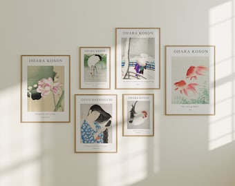 6 Wood Frame Mockups,5x7 Ratio Boho Minimalist Vertical Frame Mockup,Print Poster Mockup,Art Print Gallery Set Mockup,Printable Art Display