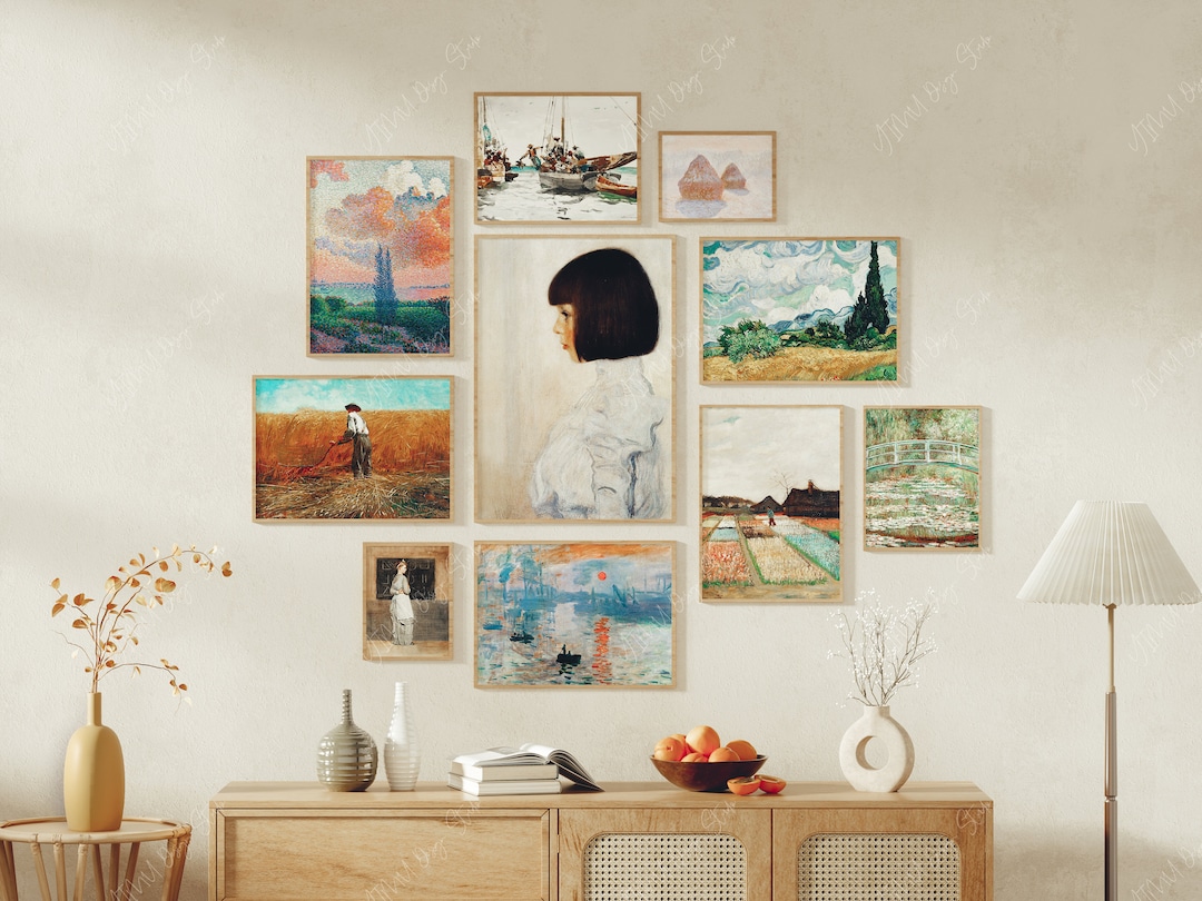 Set of 10 Wooden Frame,gallery Wall Frame Mockup,art Print Gallery Set