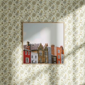 Mockup vierkante houten lijst, mockup realistische kunstdruk (PSD) afbeelding 1