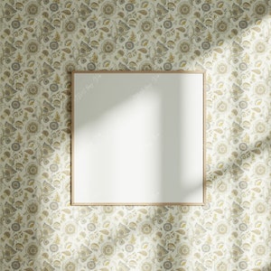Mockup vierkante houten lijst, mockup realistische kunstdruk (PSD) afbeelding 6