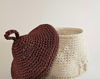 Mushroom Basket - Crochet PDF Pattern