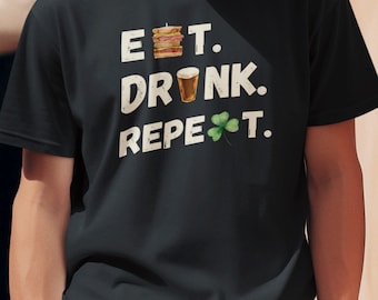 St Patrick's Day Food & Drink T-Shirt: Irish Celebration Tee