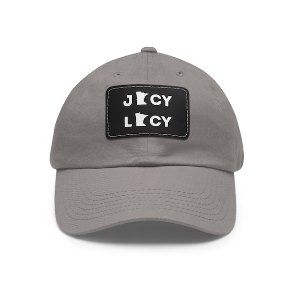 Jucy Lucy Minnesota Dad Hat Leather Patch Midwest Burger Lover Cheeseburger Hat For A Foodie Fast Food Love Hat Minneapolis Culture Hat