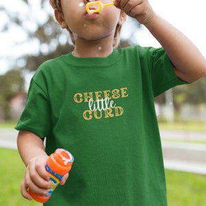 Cheese Curd Toddler Shirt For A Wisconsin Kid Cheese Boys Shirt Cheese Lover TShirt For A Midwest Girl Toddler Green Bay Gift Madison Child