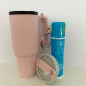 Mini Tumbler Keychain with Hidden Storage – 3D-Printed Chapstick Holder