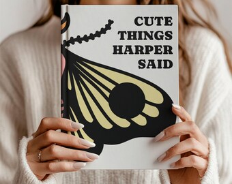 Diario de recuerdos para niños pequeños, nombre personalizable, cosas lindas que dijo mi hijo, libro de recuerdos para hijo e hija, diario personalizado para niños, Boho Moth