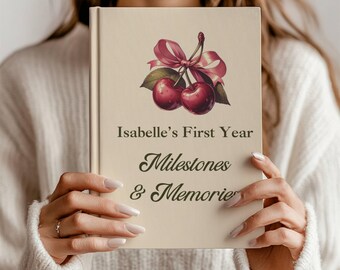Baby Girl Shower Gift | First Year Milestones and Memories | New Baby Memory Book |  Personalized Baby Journal | Keepsake for New Parents