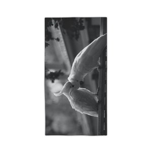 B&W Cockatoos Beach Towel