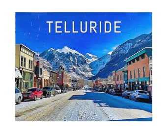 Telluride, Colorado Winter, Cozy Winter Town (Jigsaw Puzzle: 30, 110, 252, 500,1000-Piece)