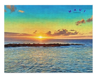 Maui, Hawaii, Sunset (Jigsaw Puzzle 110, 252, 520, 1014-piece)