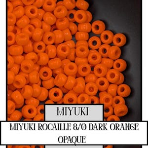 8-0406 Miyuki Rocaille 8/0 | Dark Orange Opaque 20g