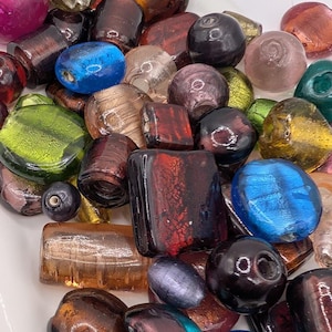 Bulk Handcrafted Mixed Lampwork Large Foil Beads Bulk For Crafts and Jewelry Making