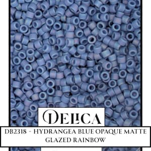 DB2318 - Hydrangea Blue Opaque Matte Glazed Rainbow