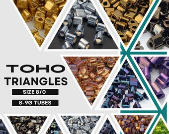 Toho Triangle Seed Beads 8/0 | Japanese Glass Tube | Choose Your Color