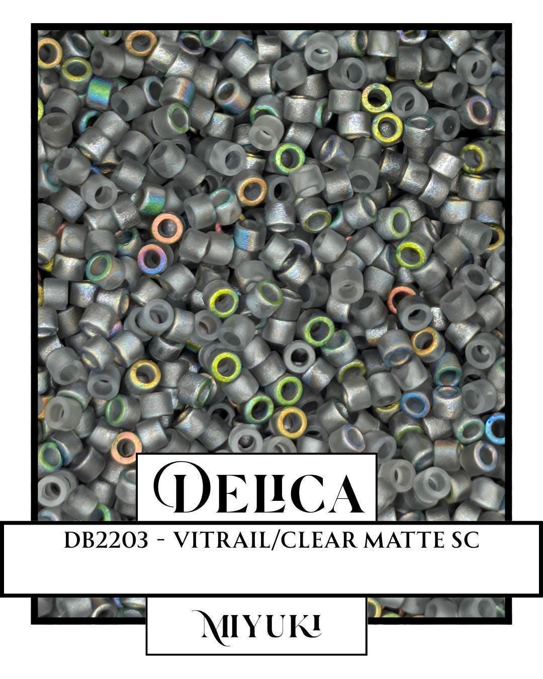 DB2203 - Vitrail Mat | Miyuki Delica Size 11/0 Seed Beads for Jewelry Making & Bead Weaving   (7.5g pkg)