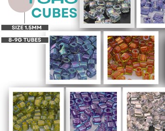 Toho Cube Beads 1.5mm | Japanese Glass Tube | Choose Your Color