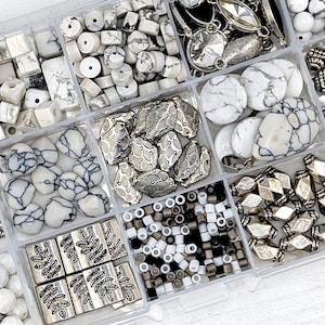 Howlite Gemstone Bead Set Elegant Jewelry Making Beads