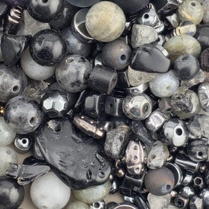 Exclusive "Thunderstone Mix" Gemstone, mixed metal & Glass Bead Mix (56g Pkg)