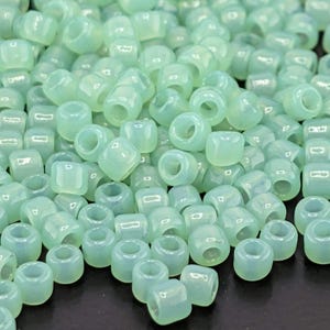 Toho Japanese Seed Beads: Ceylon Celery Green (Round 8/0, 2.5" Tube)