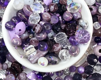 Plum Crazy Bead Mix: Colorful DIY Jewelry Making Supplies