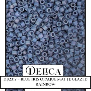 DB2317, Miyuki Delica, Seed Bead, Premium 11/0 Opaque Matte Rainbow, Beadweaving Supplies