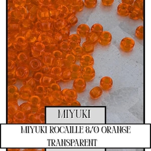8-0139 Miyuki Rocaille 8/0 | Orange Transparent 20g