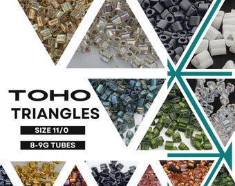 Toho Triangle Seed Beads 11/0 | Japanese Glass Tube | Choose Your Color