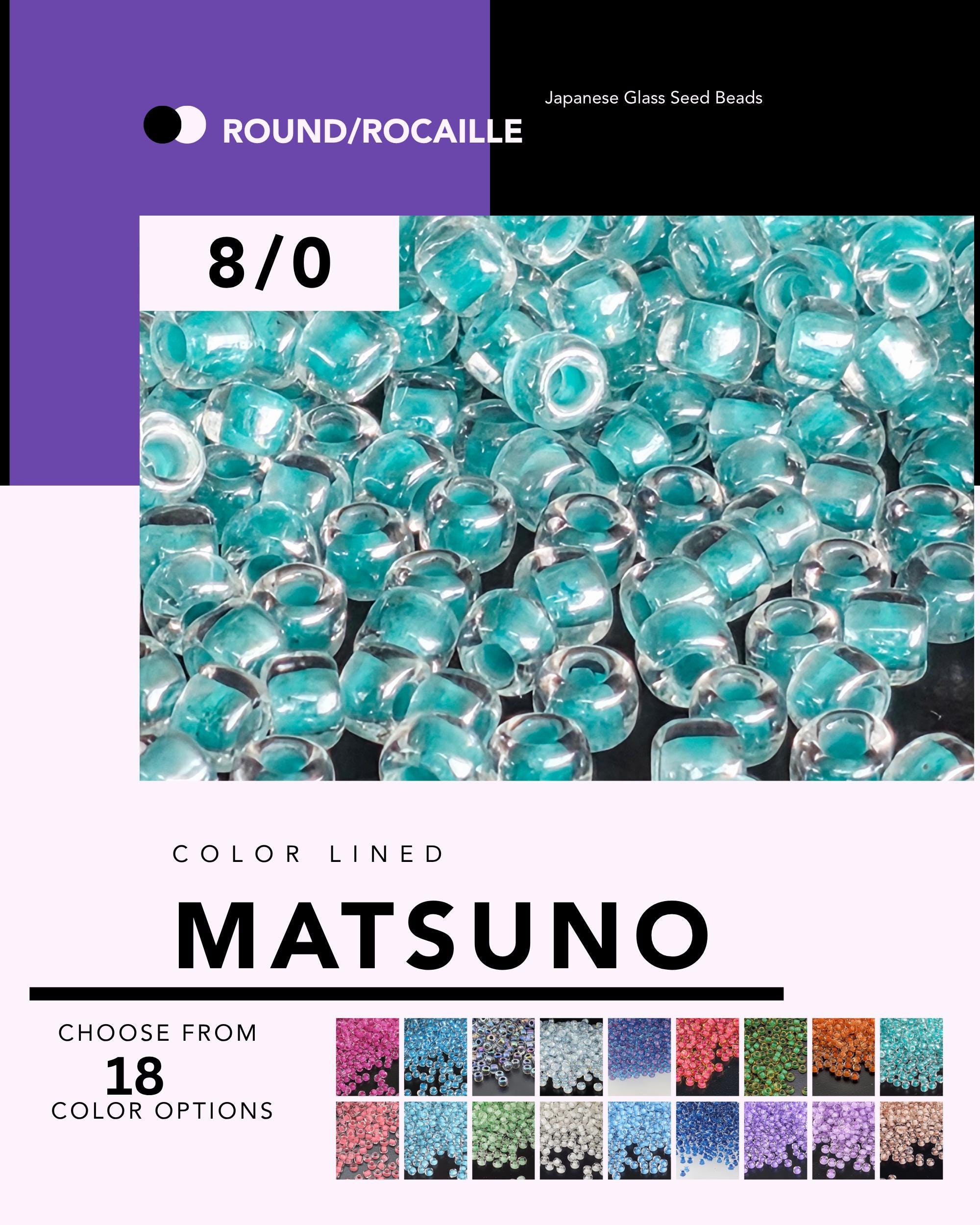 Matsuno Seed Bead, Inside Dyed Color Lined Translucent Finish