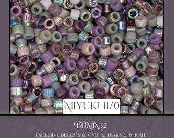 DBMIX32 Miyuki Delica Mix Seed Beads 11/0, Exclusive Bead Mix By Leah   (7.5g pkg) | Bead Weaving | High Quality Uniform Beads