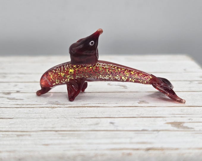 Red Dolphin Bead Lampworks Handmade Glass Bead For Jewelry Making and Crafts