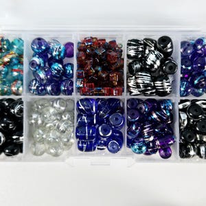 Metallic Striped CzechGlass Bead Set