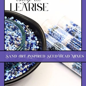 Sand Art Inspired Mixed Brand Seed Bead Mix - 1oz Bottle of Colorful Seed Beads