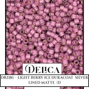 DB2181-Alabaster Silver Lined Dyed Hydrangea  Duracoat| Miyuki Delica Size 11/0  for Jewelry Making & Bead Weaving   (7.5g pkg)