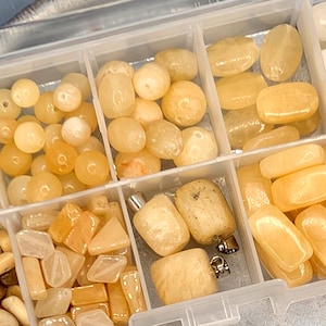 Calcite Gemstone Bead Set for Jewelry Making - Natural Stone Beads