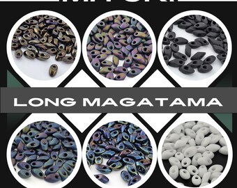 Miyuki Long Magatama, Metallic Seed Bead Colors | DIY Jewelry Supply | Choose Your Finish