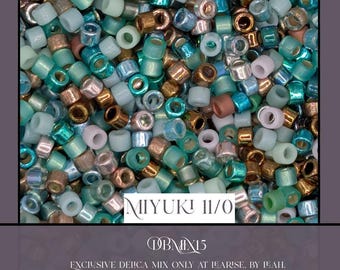 DBMIX15 Miyuki Delica Mix Seed Beads 11/0, Exclusive Bead Mix By Leah   (7.5g pkg) | Bead Weaving | High Quality Uniform Beads