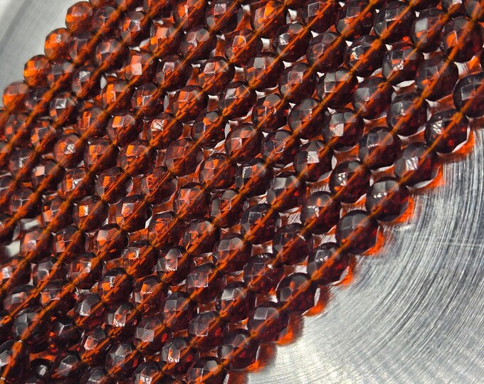 9mm Faceted Round Fire Polished Presciosa Glass Beads Pack of 25 - Craft Supplies, Jewelry Making, DIY Projects