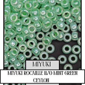 11-0520 Miyuki Rocailles 11/0 | Mintgroen ceylon 20 g