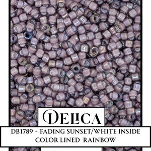 DB1789 - Amethyst AB Lined White | Miyuki Delica Size 11/0  for Jewelry Making & Bead Weaving   (7.5g pkg)
