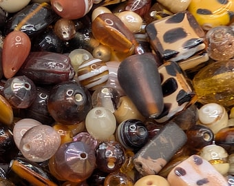 Bulk Lampwork Glass Beads: Earthy Tones, Artisan Jewelry Making